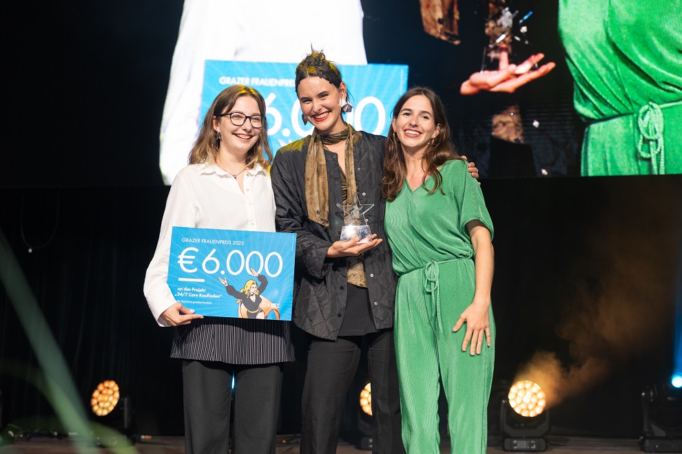 Preisträgerinnen Projekt auf der Bühne © Stadt Graz/prontolux Preisträgerinnen Projekt auf der Bühne