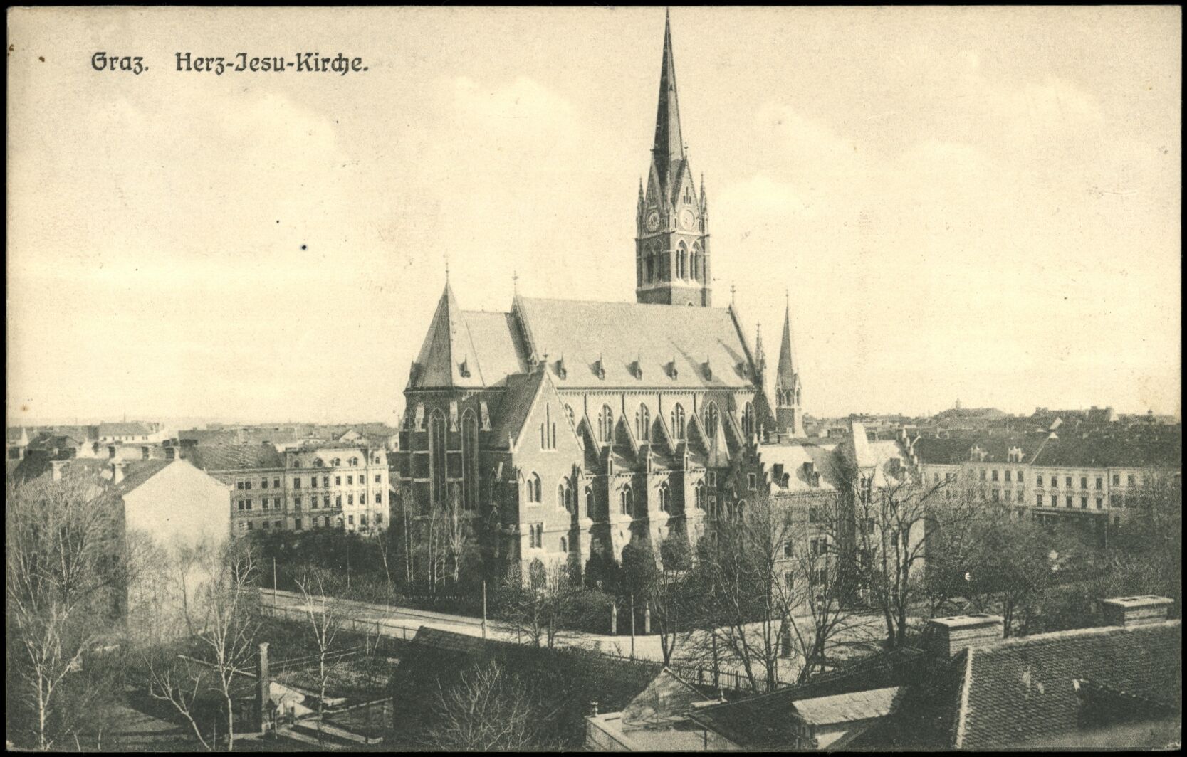 Graz; Herz-Jesu-Kirche; gelaufen 1926; Österreichische Nationalbibliothek. Ansichtskarten online. httpdata.onb.ac.atAKONAK019_459