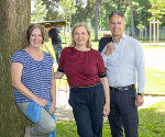 Gemeinsam stolz auf den neuen Park: Elke Kahr, Judith Schwentner und Kurt Hohensinner (v.l.)