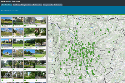 Online-Karte Grünraum