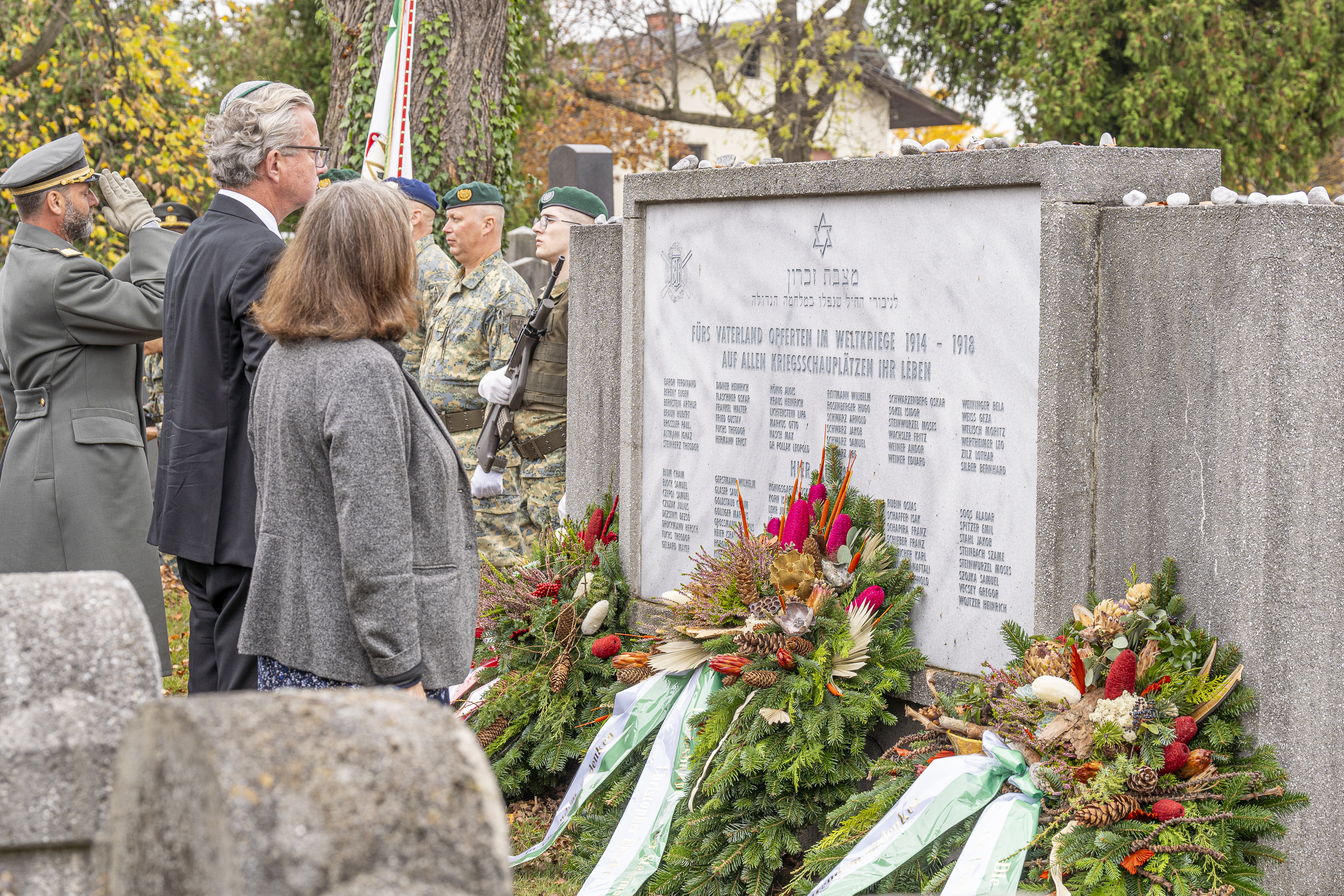 Feier zum Gedenken an die während des 1. Weltkrieges gefallenen jüdischen Soldaten der österreichischen k. u. k. Armee.