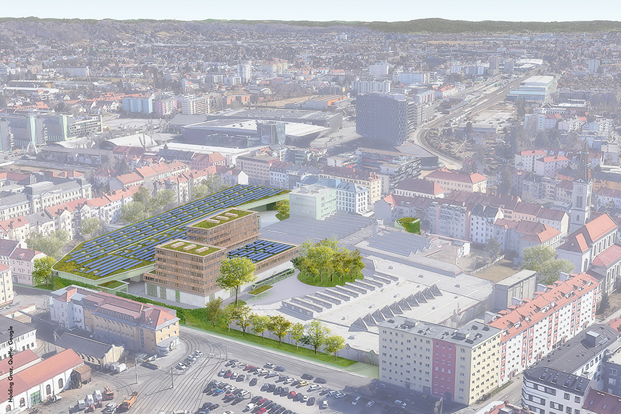 Die Remise Steyrergasse Süd © Holding Graz/Quelle: Google Die Remise Steyrergasse Süd