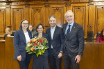 ÖVP-Klubobfrau Anna Hopper und Gemeinderätin Barbara Gartner-Hofbauer mit den Stadträten Kurt Hohensinner und Günter Riegler (v. l.)