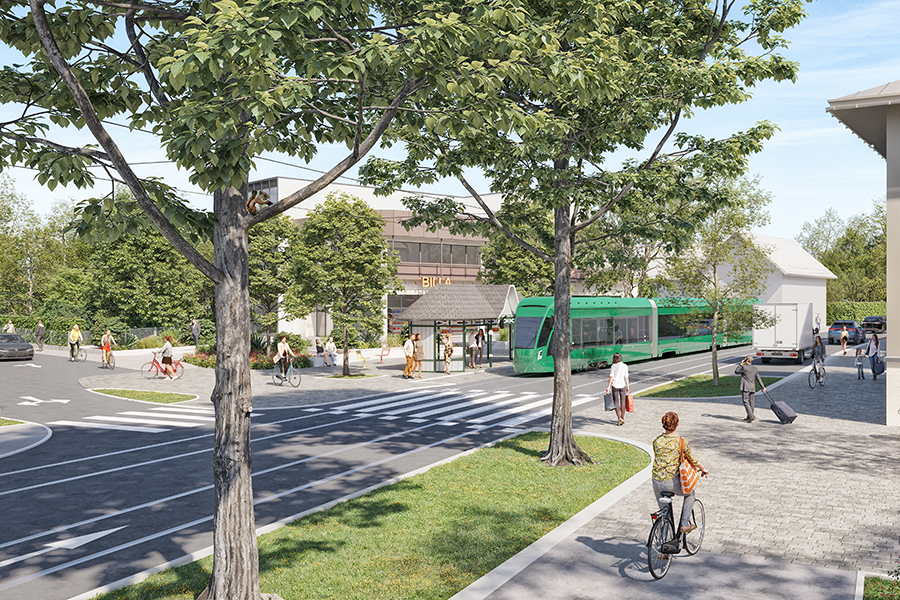 Mit dem Ausbau der Linie 1 bekommt die Hilmteichgasse ein neues Gesicht. © freiland Umweltconsulting ZT GmbH Mit dem Ausbau der Linie 1 bekommt die Hilmteichgasse ein neues Gesicht.