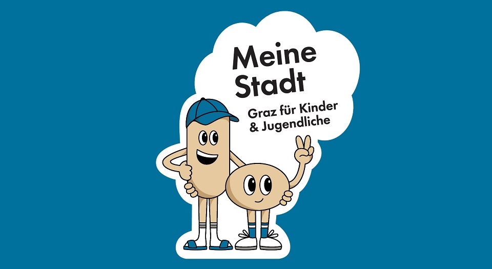 Hallo, wir sind Ali und Lou und gehen mit dir auf Entdeckungstour! © Stadt Graz/Lisa Peer & Katja Horvath Hallo, wir sind Ali und Lou und gehen mit dir auf Entdeckungstour!