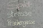 Schriftzug Spielstraße Prankergasse