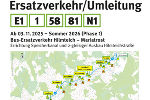Ersatzverkehr für Linie 1