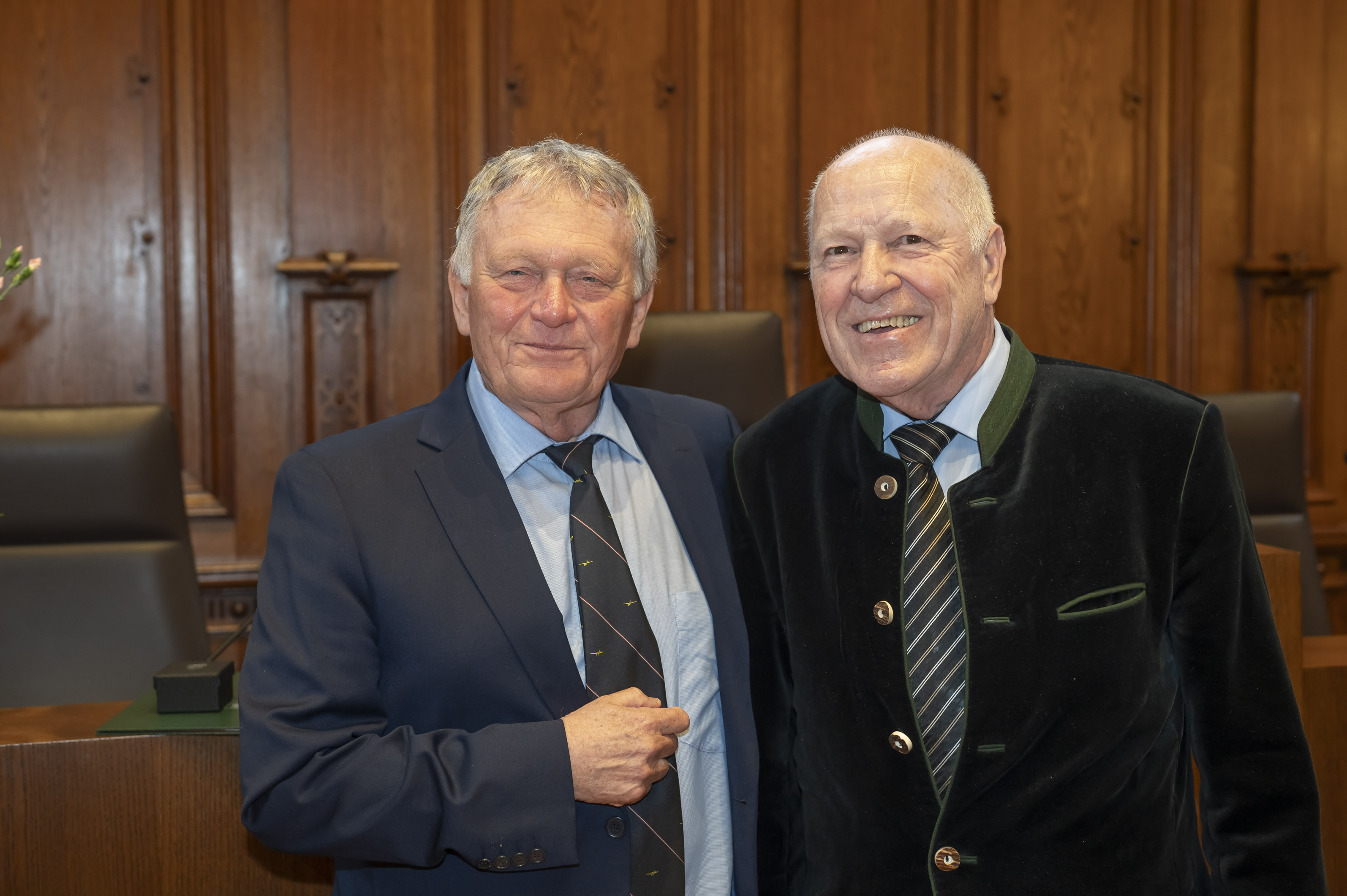 Wolfgang Malik mit Hermann Pucher, langjähriger Vorsitzender des Holding-Aufsichtsrats. © Stadt Graz/Fischer Wolfgang Malik mit Hermann Pucher, langjähriger Vorsitzender des Holding-Aufsichtsrats.