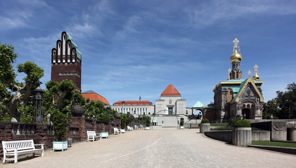Mathildenhöhe, seit dem Jahr 2021 UNESCO-Weltkulturerbe © Ulrich Mathias Mathildenhöhe, seit dem Jahr 2021 UNESCO-Weltkulturerbe