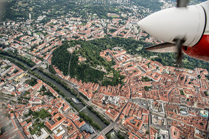 Bildflug über Graz