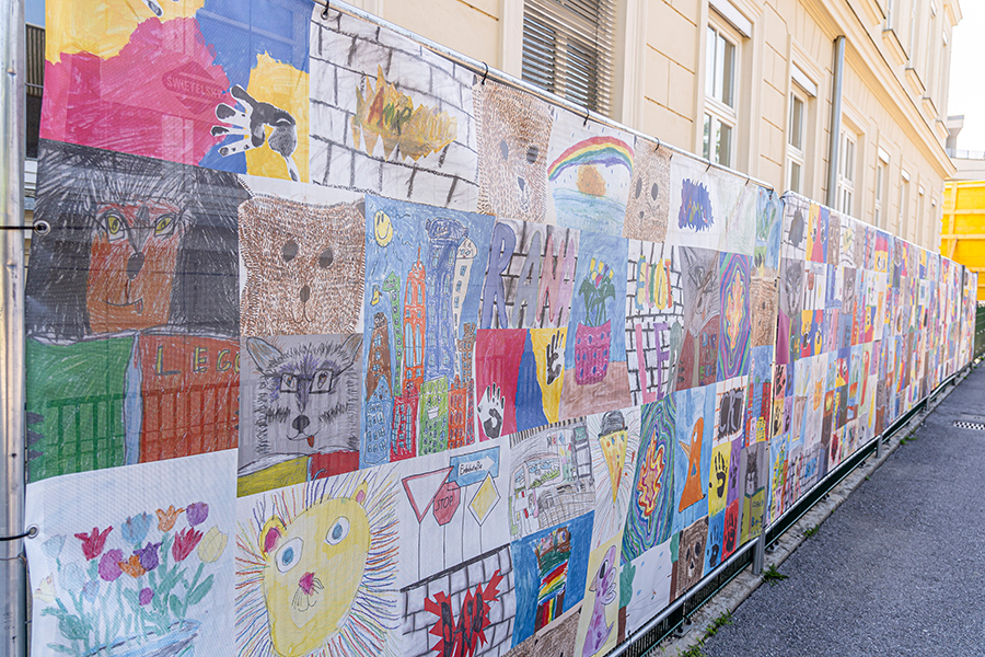 Bauzaun als Leinwand © Stadt Graz/Fischer Bauzaun als Leinwand
